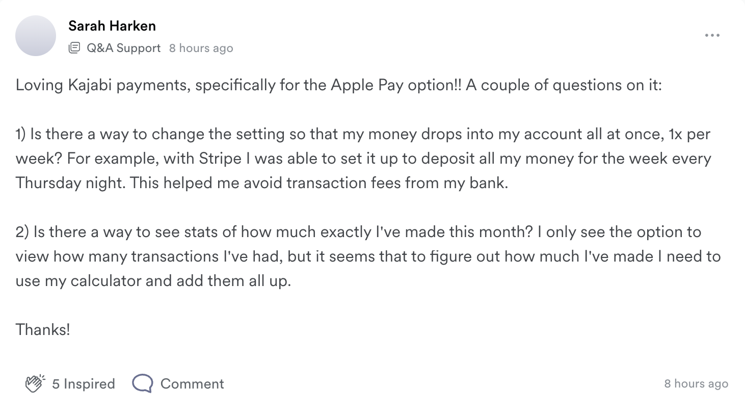 Customer quote about the payments dashboard