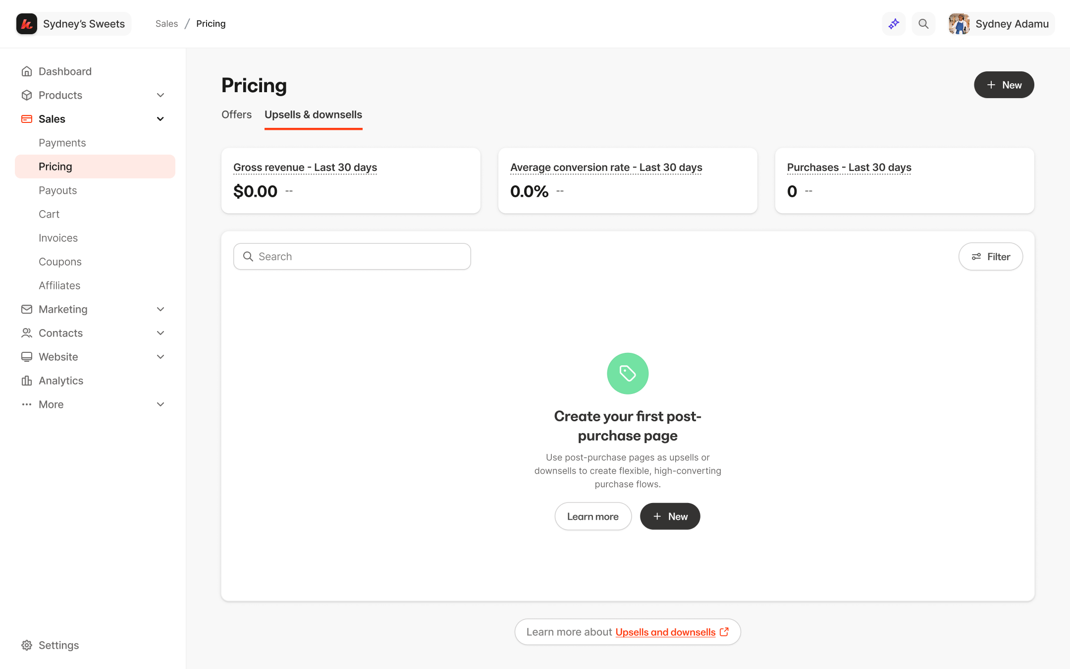 Naming direction: Upsells and downsells