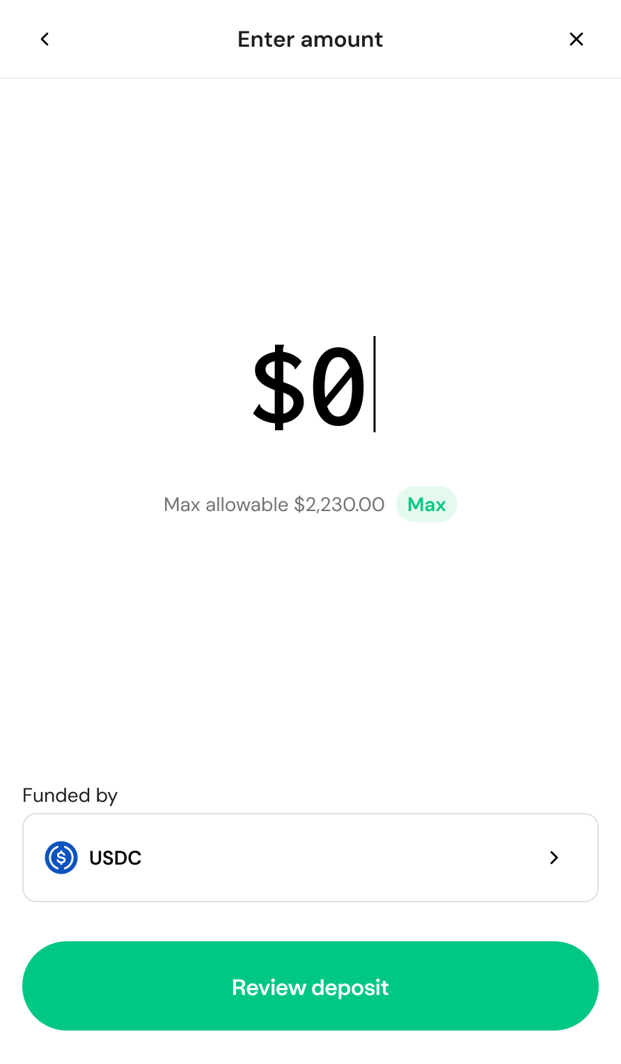 Enter amount